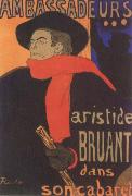 Henri De Toulouse-Lautrec, Aristide Bruant in his Cabaret